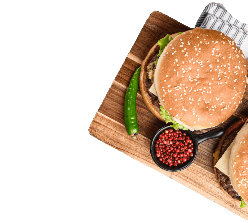 Streetfood catering Gerichte Burger und Pommes für Bomm und Düsseldorf